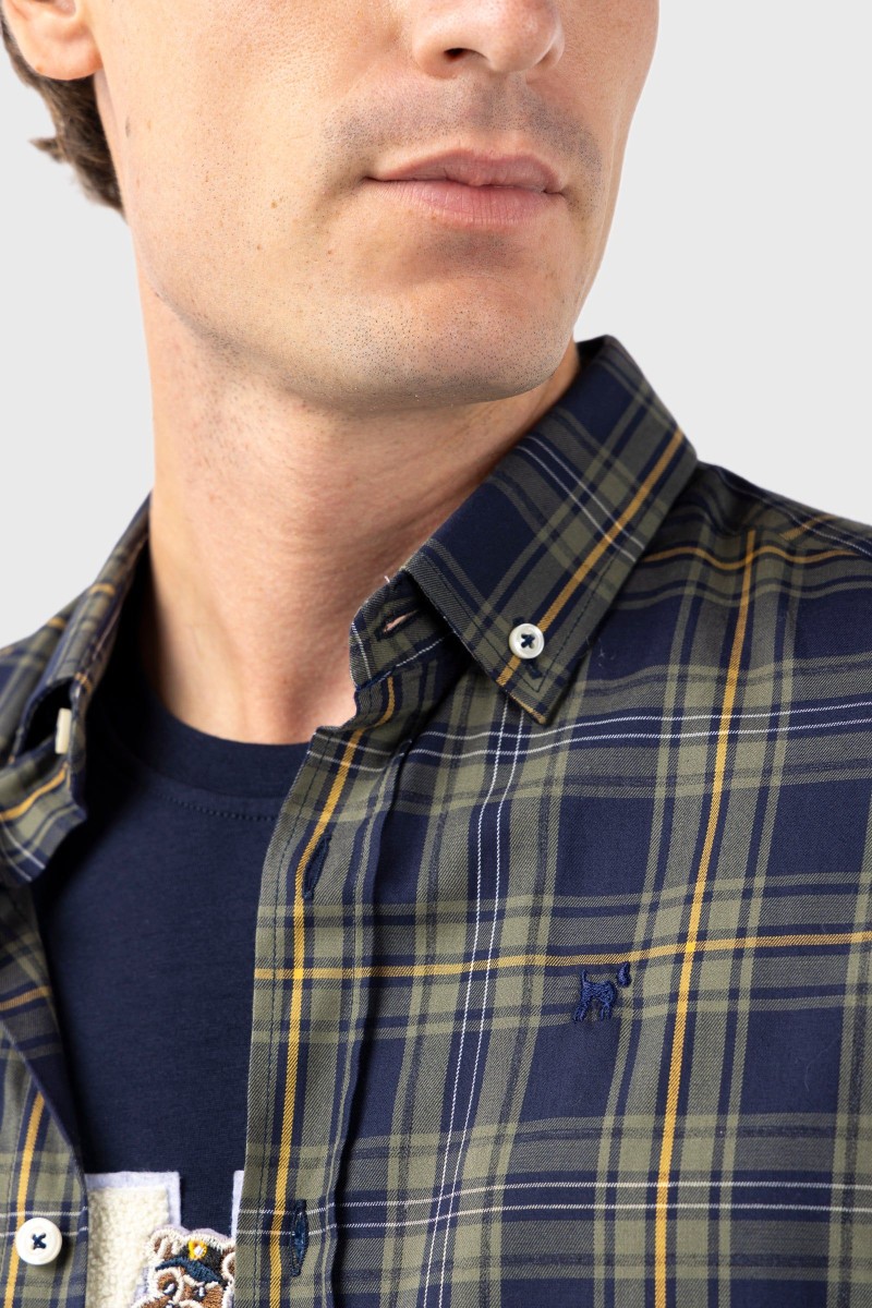  Camisa Williot Tartán Marino Khaki 