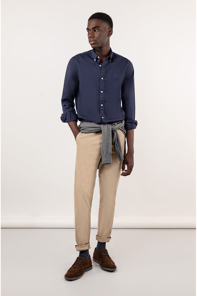 Camisa Twill Garment Dyed Marino El Ganso  2