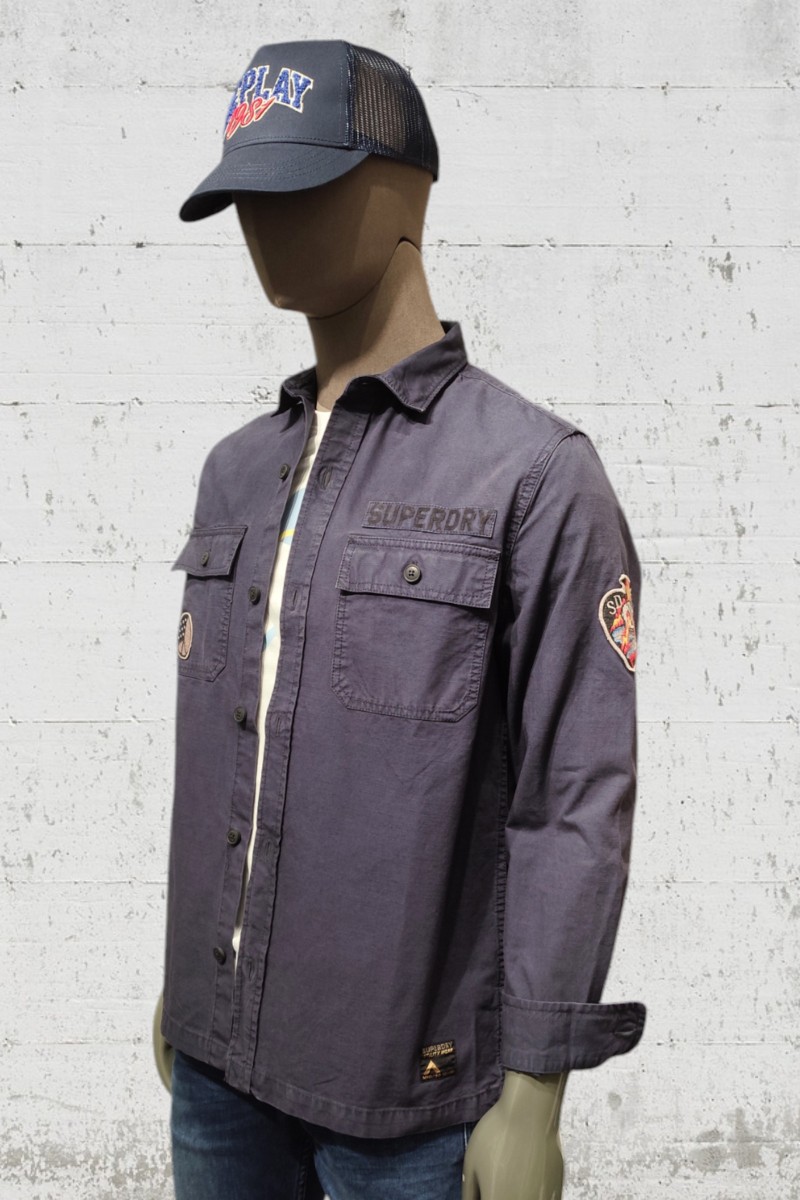 Sobrecamisa leñadora militar para hombre