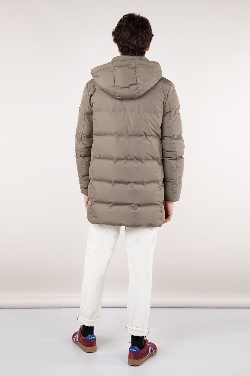  Abrigo Plumas Largo Topo 