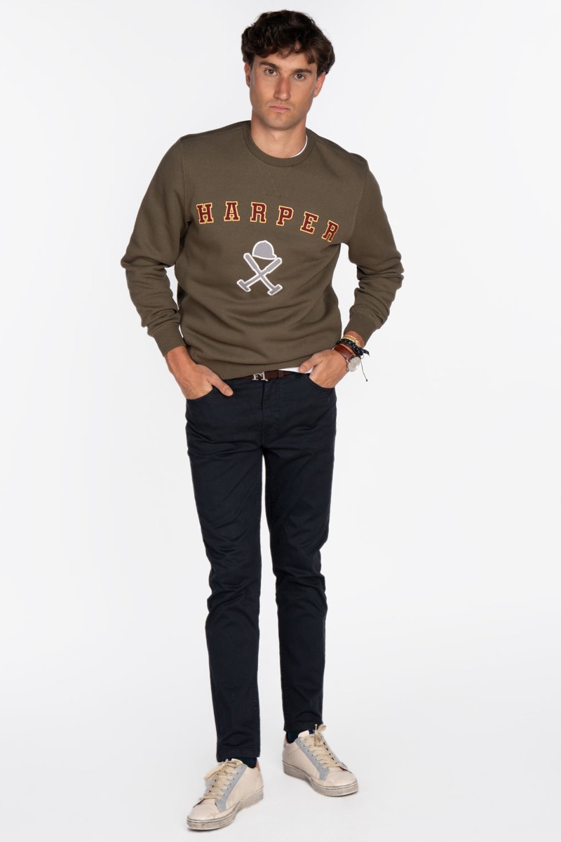  SUDADERA RETRO HOODIE GREEN BOTTLE HARPER AND NEYER 