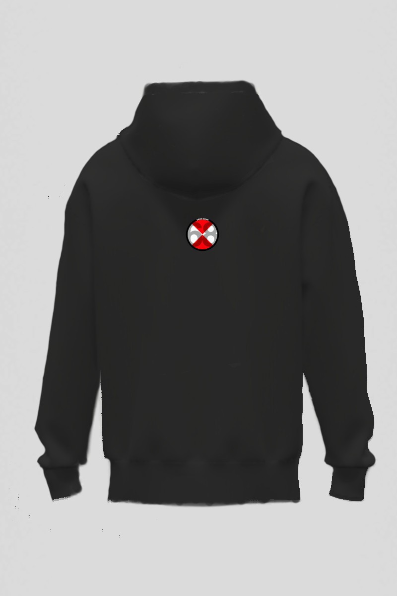 SUDADERA LA SAL M1  Sudadera con capucha de hombre Lasal TANK negro desgastado