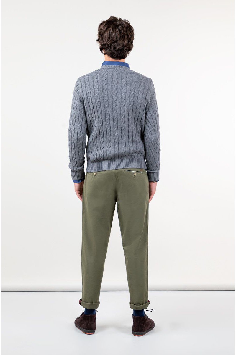  Jersey Cuello Caja Cables Gris El Ganso 