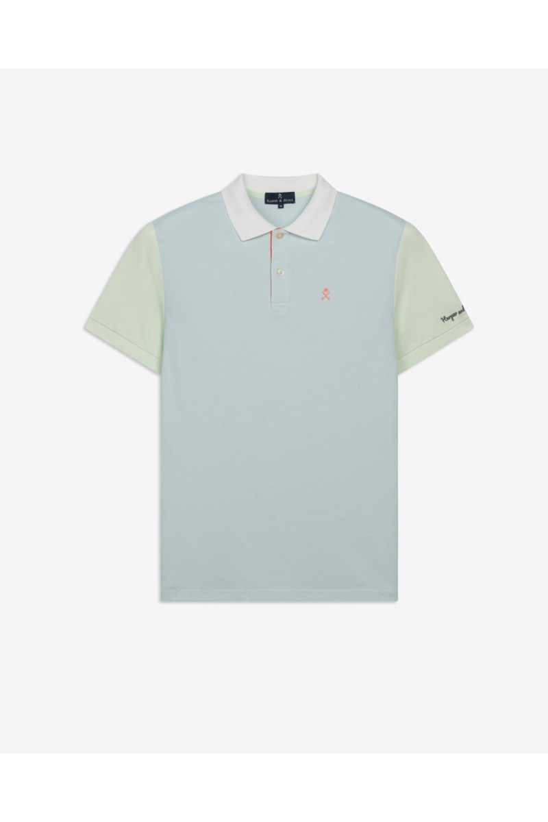  Polo Harper and Neyer Preppy Light Turquoise : diseño con detalles náuticos y color refrescante. Ideal para el verano con un estilo distintivo. 
