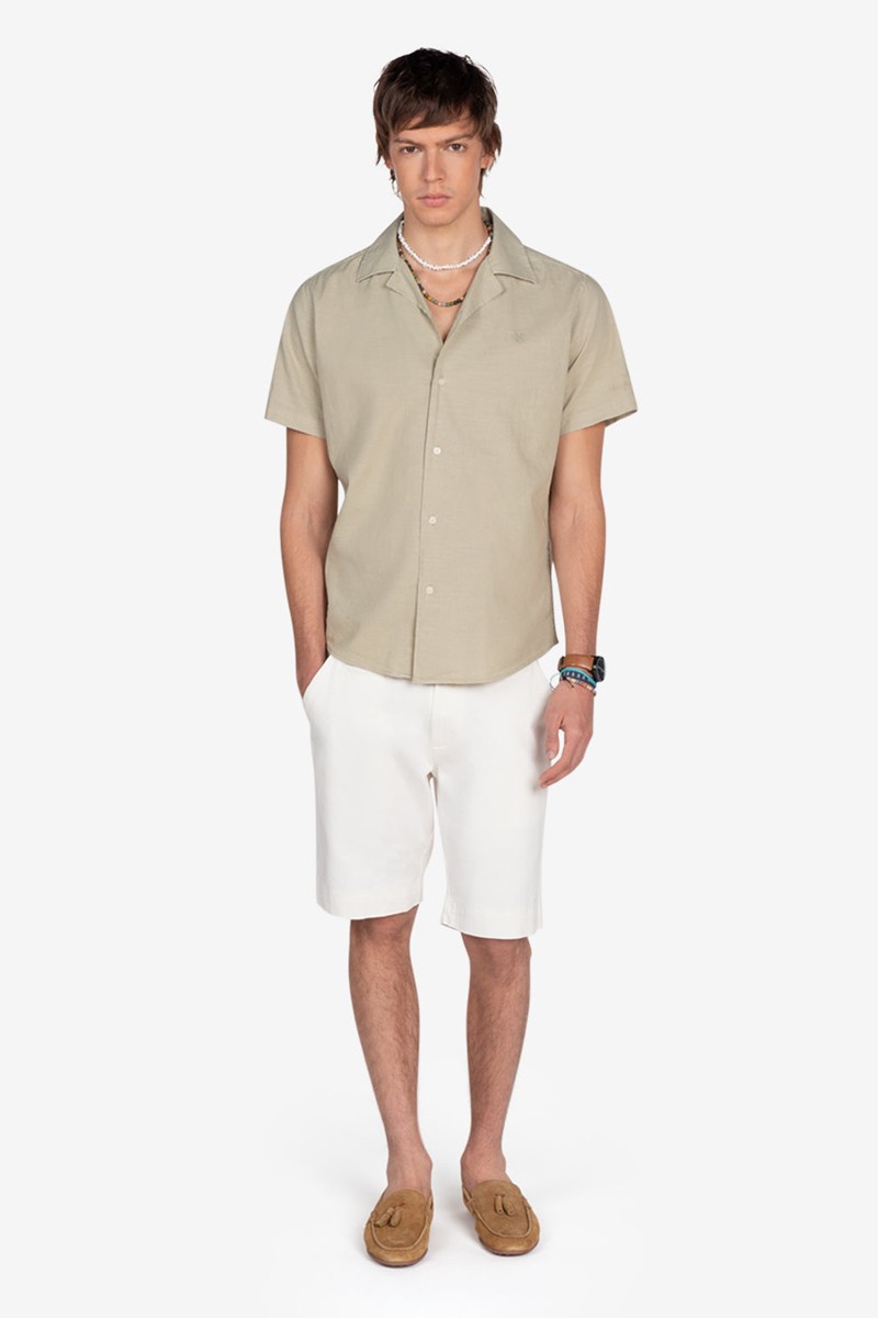 Camisa Harper and Neyer Explorer Military Light : diseño ligero con cuello bowling, ideal para los días cálidos y looks relajados con estilo.  2