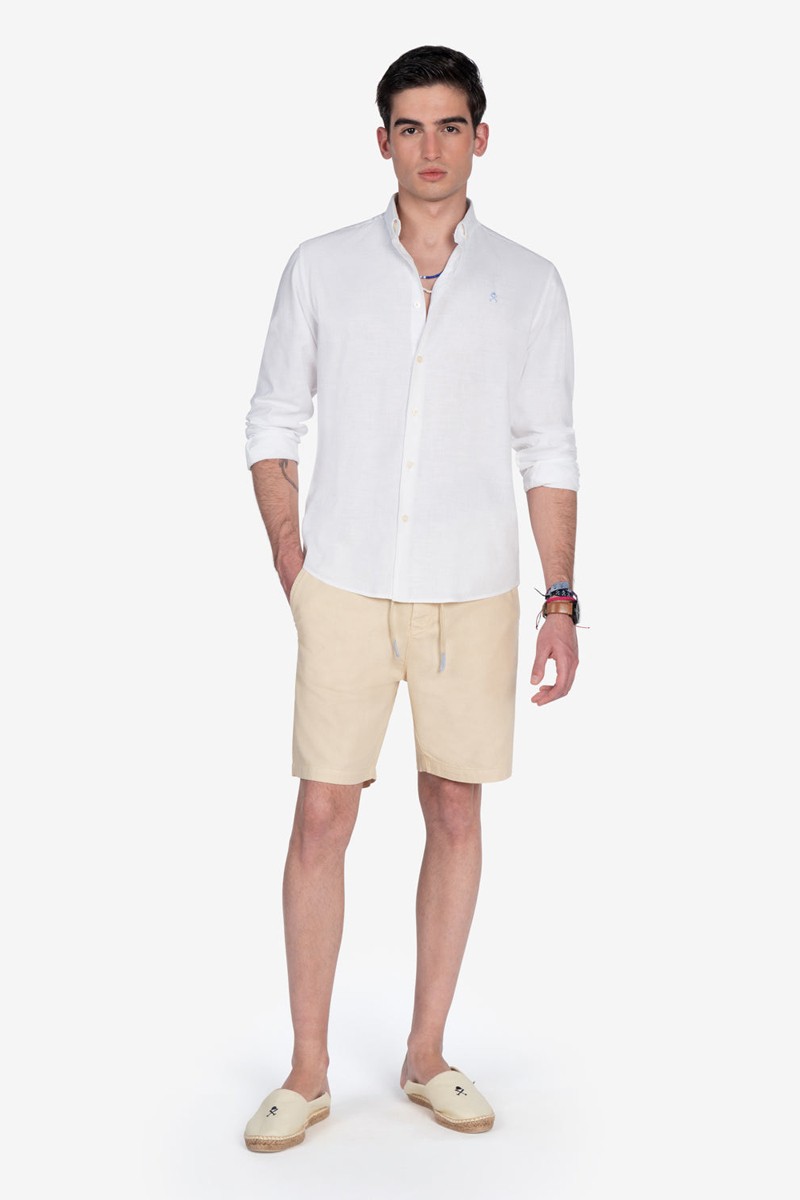   Camisa Harper and Neyer Royal Academy White : lino puro, diseño atemporal y frescura garantizada. Elegancia minimalista para tu día a día. 