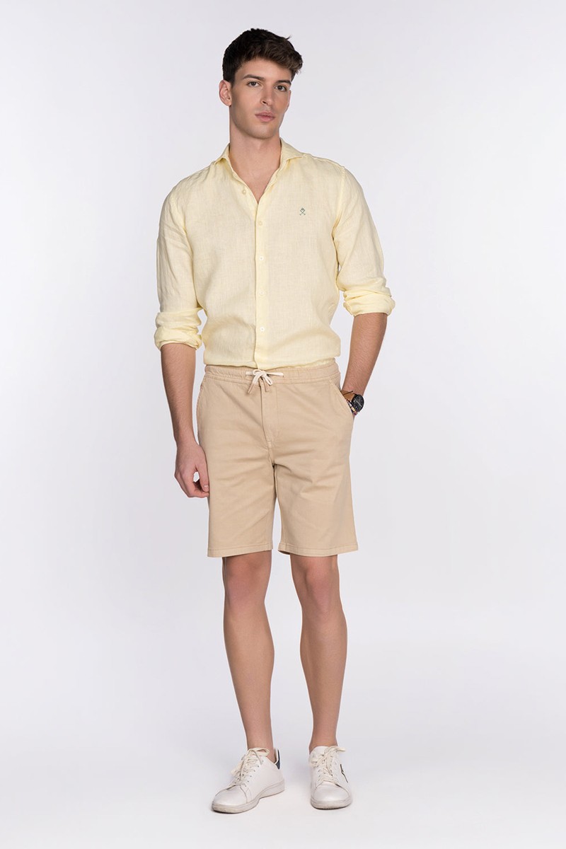   Bermuda Harper and Neyer Jogger Camel : diseño cómodo y funcional, con cintura elástica y estilo casual. Perfecta para el verano con estilo. 