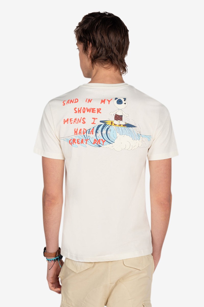   Camiseta Harper and Neyer Waves White : diseño surfero en espalda, cuello redondo y manga corta. Fresca y con estilo para el verano. 