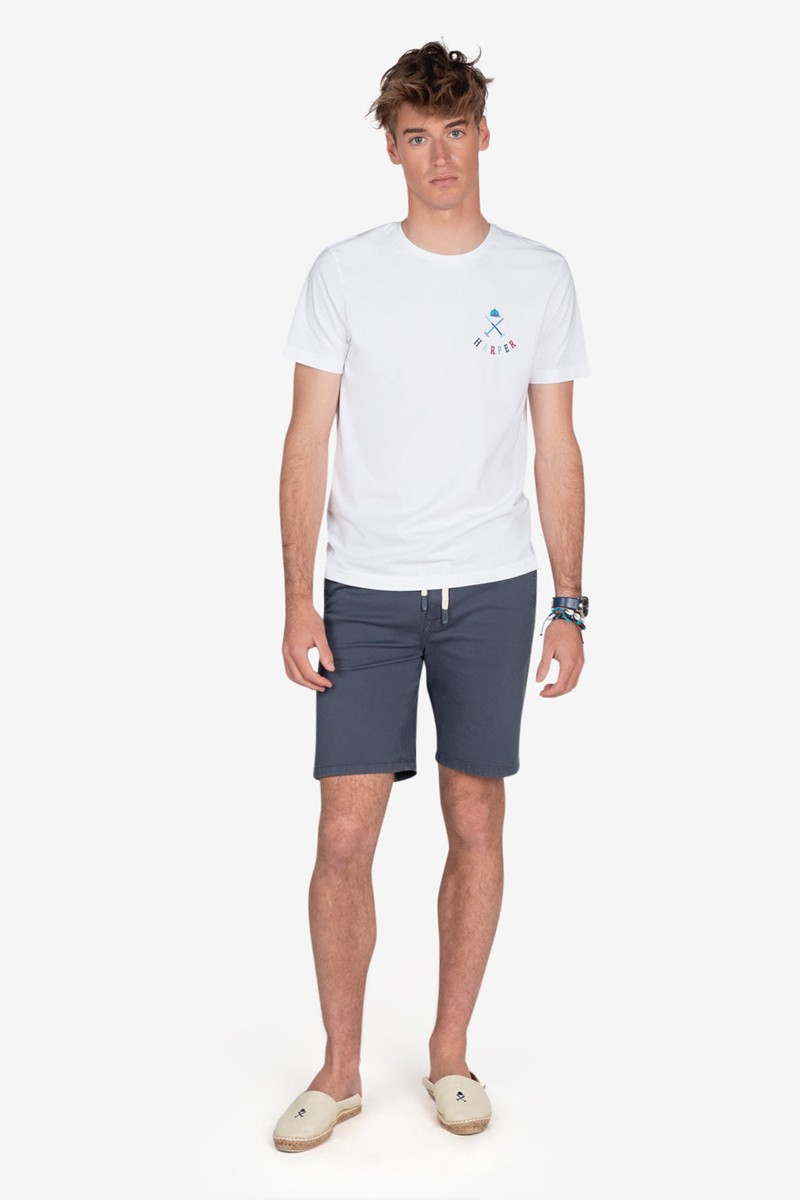 Camiseta Harper and Neyer Rhode Island White : diseño regular fit con logo en colores. Comodidad y estilo veraniego para el día a día.