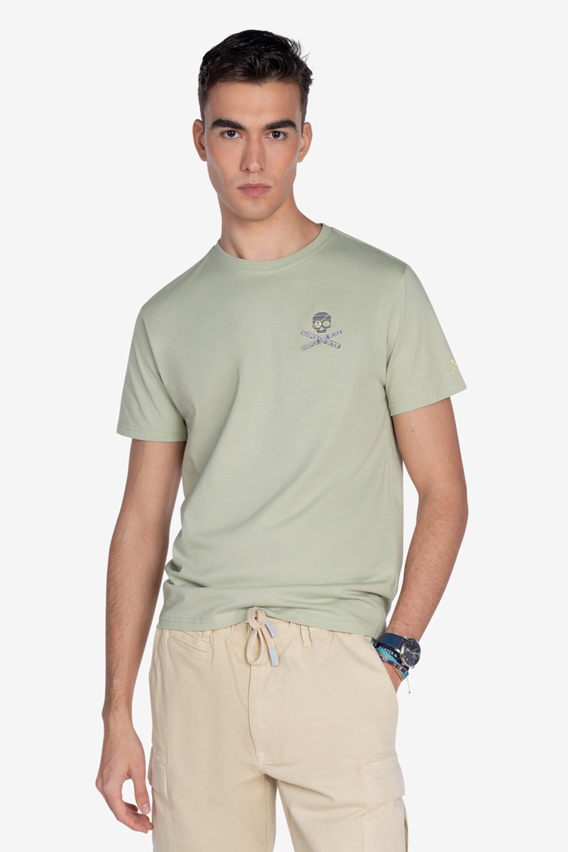 Camiseta Harper and Neyer Hurricane Military Light : diseño con estampado trasero, corte regular y tono neutro. Estilo relajado con actitud.  2