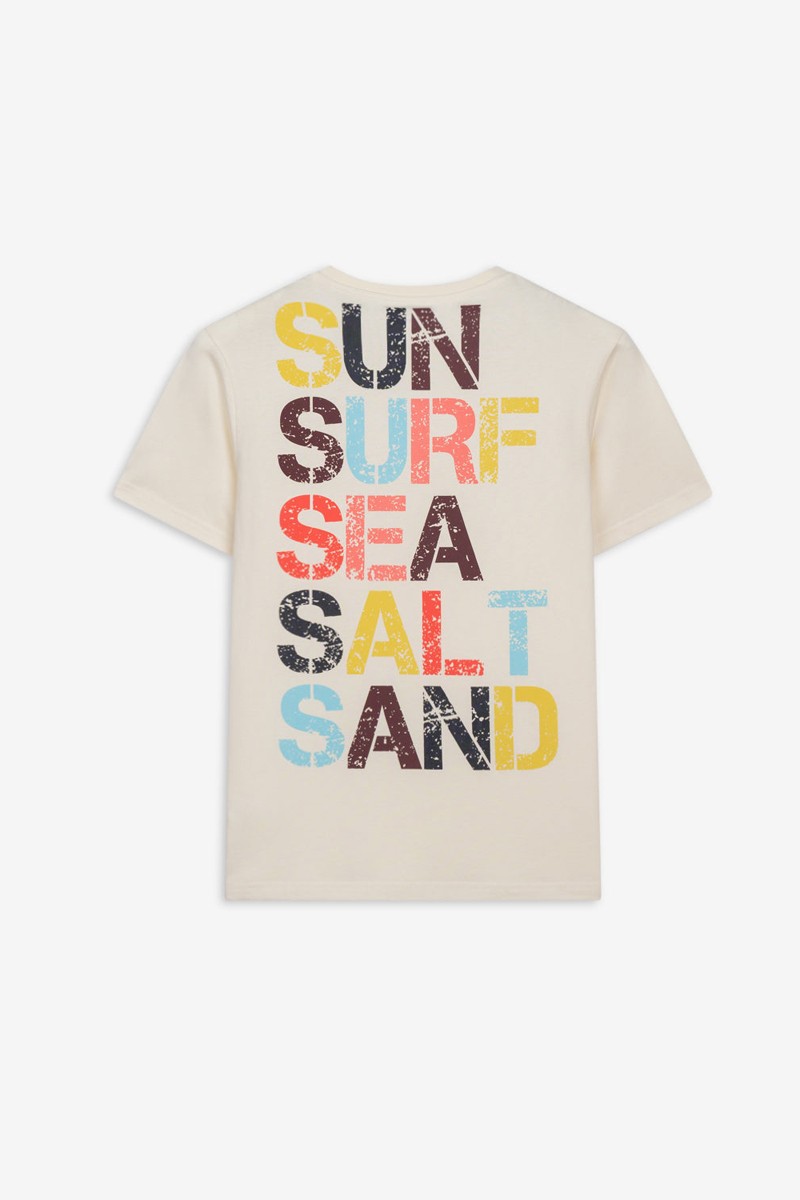   Camiseta Harper and Neyer Sun White : estampado trasero con contraste, diseño limpio y toque veraniego. Comodidad con identidad. 