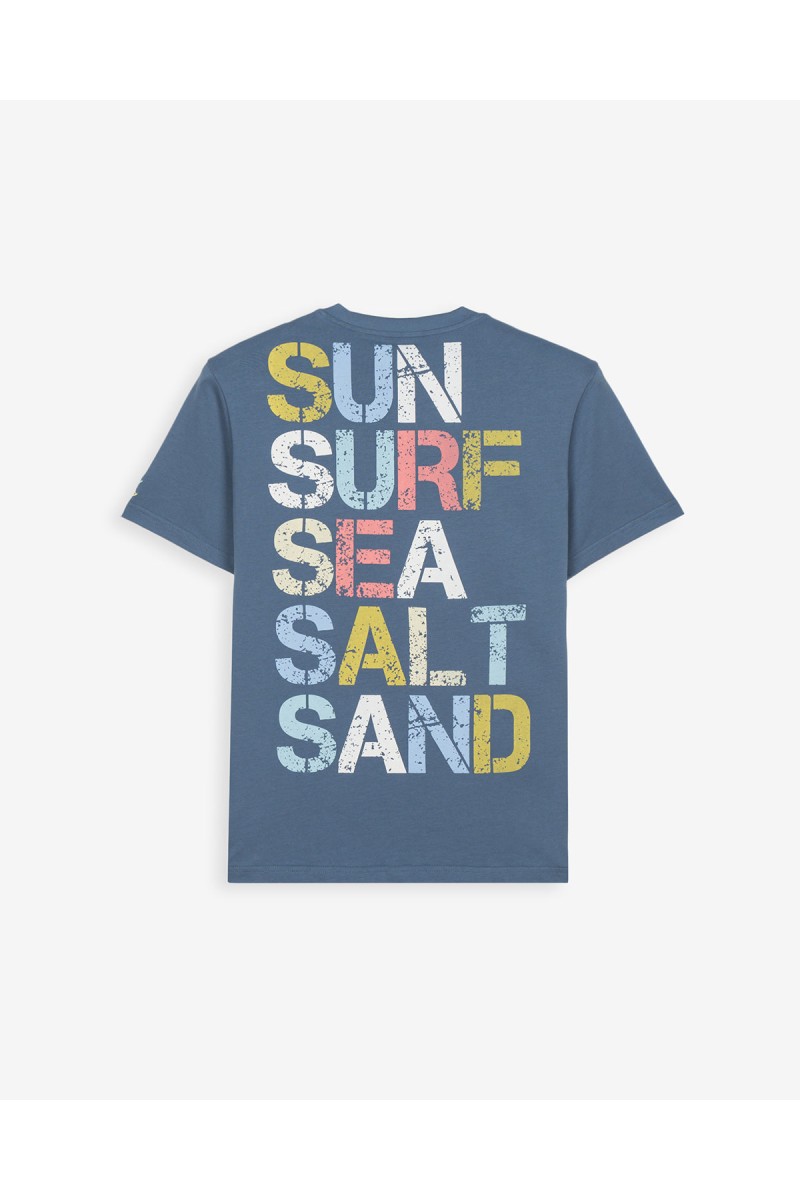   Camiseta Harper and Neyer Sun Wash Blue : estampado en la espalda, corte cómodo y color lavado. Un básico con alma veraniega. 