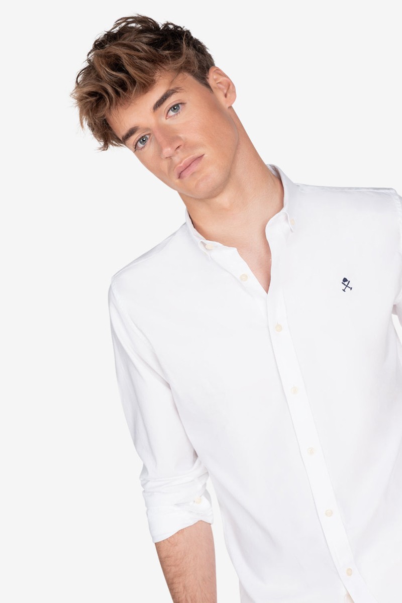 Camisa Harper and Neyer Icon White : diseño clásico, algodón 100% y bordado en el pecho. Un básico elegante para cualquier ocasión.  2
