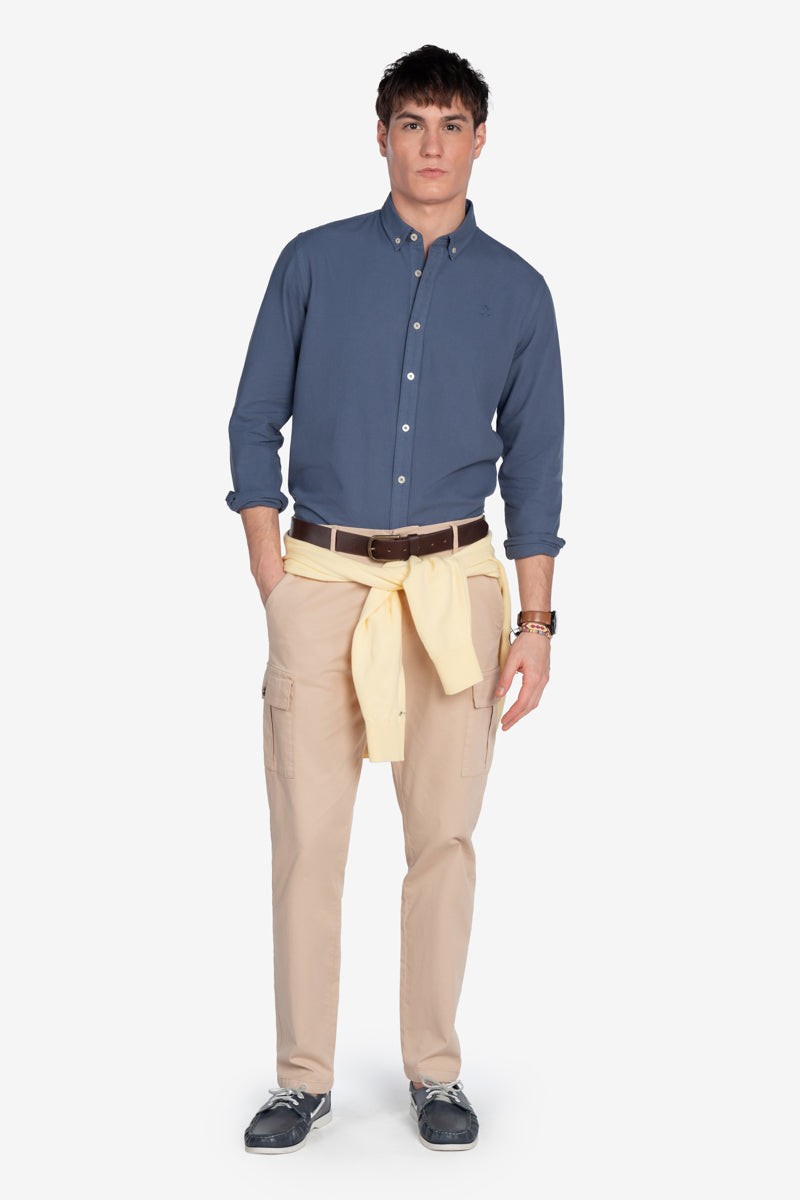   Camisa Harper and Neyer Veneto Wash Blue : algodón 100%, corte regular y logo bordado. Estilo clásico para cualquier ocasión. 