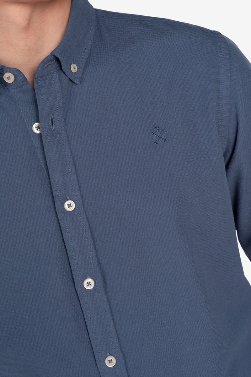   Camisa Harper and Neyer Veneto Wash Blue : algodón 100%, corte regular y logo bordado. Estilo clásico para cualquier ocasión. 