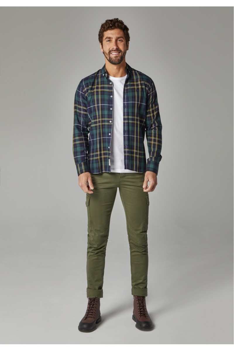  CAMISA CUADROS AZUL Y VERDE ALTONADOCK 