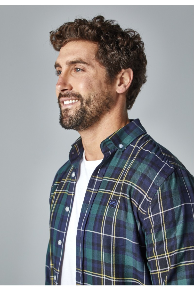  CAMISA CUADROS AZUL Y VERDE ALTONADOCK 