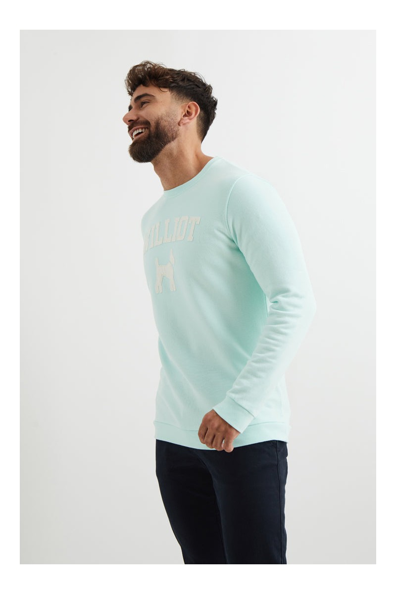  Sudadera turquesa de Williot con logo tipo parche en el pecho. Ideal para looks casuales con un punto distintivo 🐶✨ 