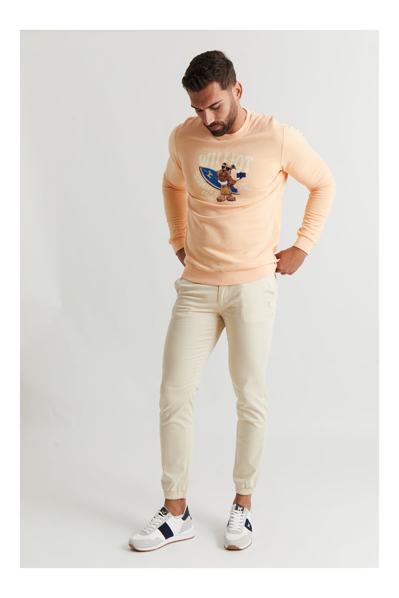  Sudadera Mr. Williot Surfer de Williot en color naranja. Perfecta para looks con personalidad y aire veraniego 🌊🐶 