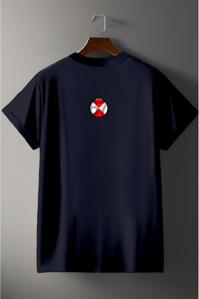 Camiseta La Sal MEMENTO azul marino, con diseño exclusivo y mensaje impactante. Edición limitada numerada.  2