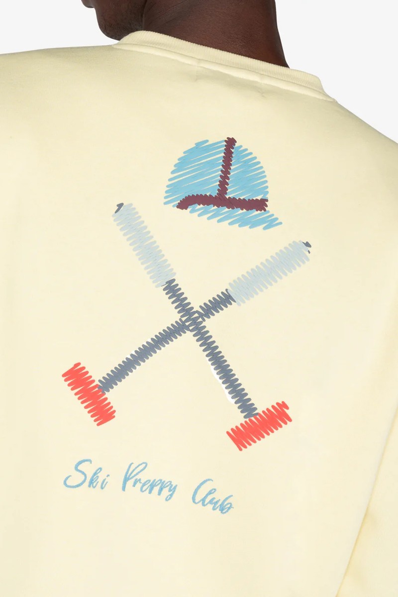  Sudadera de mezcla de algodón con cuello redondo, acabados acanalados en contraste y detalles bordados que le confieren carácter. 