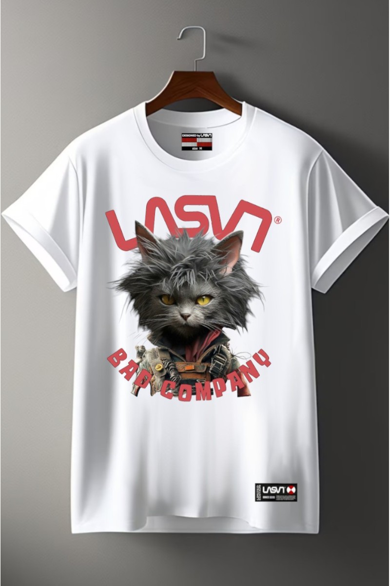  Camiseta en algodón blanco con estampado “Bad Eyes” frontal y acabado en edición limitada numerada de solo 100 unidades. 