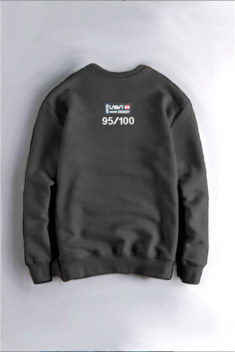  Sudadera en tono gris oscuro con bordado “Tiger”, confeccionada en algodón pesado y con numeración de edición limitada ante espalda. 