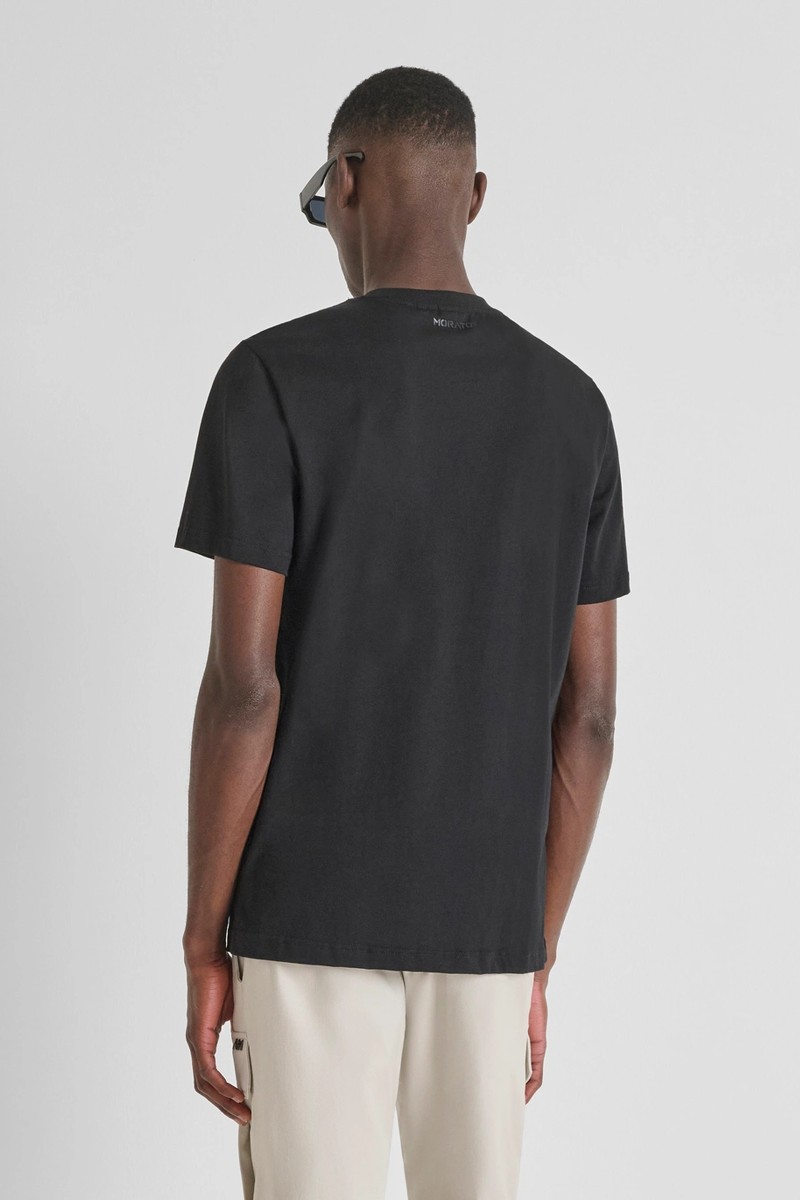 Camiseta Antony Morato en algodón con estampado flocado de tigre, ideal para destacar con un estilo moderno y atrevido.  2