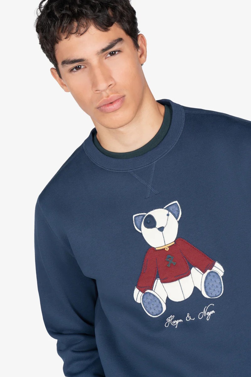  Sudadera de algodón con gráfico frontal de oso Teddy, corte regular-fit y acabado casual ideal para el día a día. 