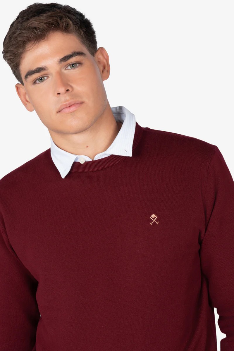  Jersey de cuello redondo en algodón 100 % con corte regular y diseño limpio, perfecto para looks casuales con estilo. 