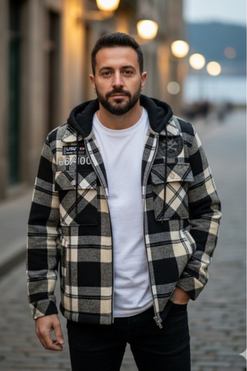  Sobrecamisa forrada de hombre LaSaL MIAMI beige 