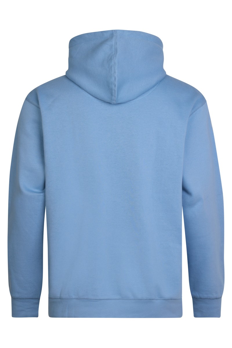  Sudadera Petrol Industries azul con capucha ajustable y logo bordado. Diseño cómodo, moderno y perfecto para un estilo urbano. 