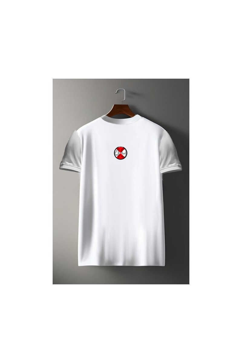  Camiseta LaSaL Poseidon en blanco, 100 % algodón y corte regular. Edición limitada numerada, con estampado frontal digital y estilo urbano distintivo. 