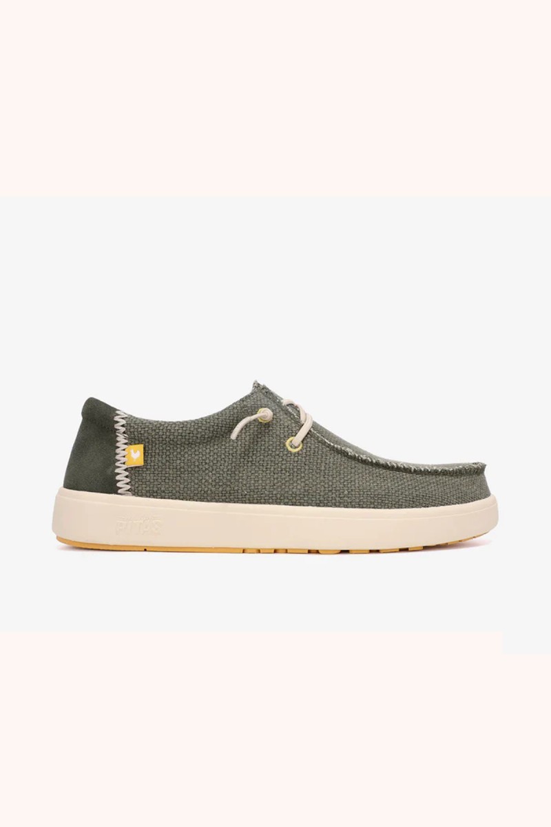  Wallabi Walk in Pitas en kaki, cómodo y versátil, perfecto para looks casuales con estilo natural y fácil combinación. 