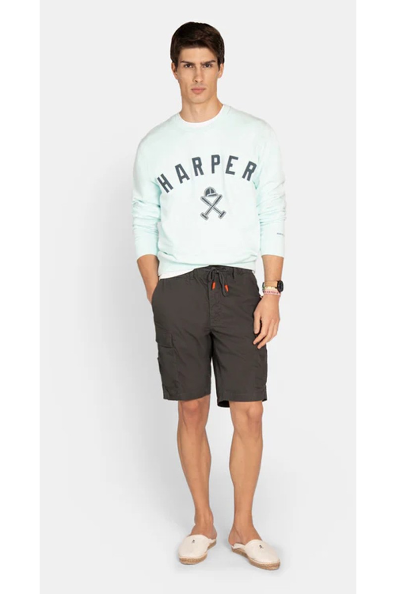  Sudadera Harper con logo bordado, cómoda y versátil, ideal para looks urbanos con estilo atemporal. 