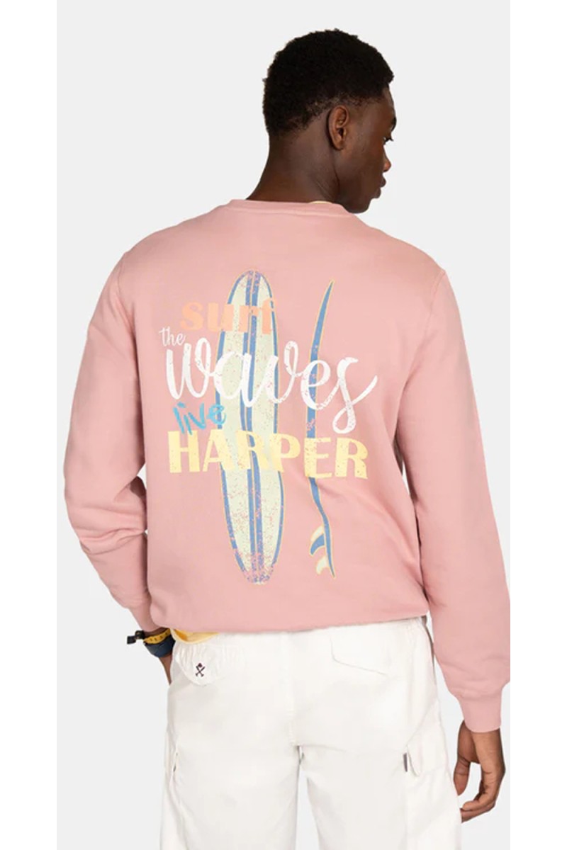  Sudadera Harper en color pink, cómoda y versátil, perfecta para looks urbanos con estilo y un toque diferente. 