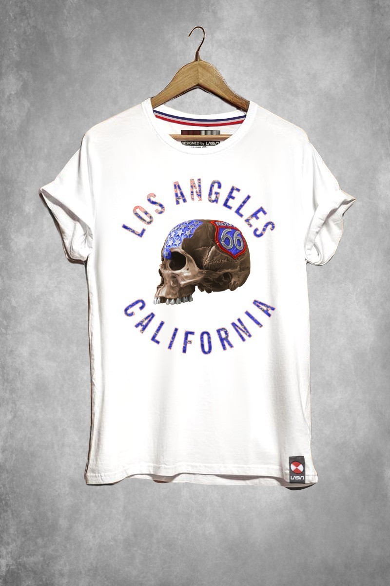 CAMISETA DE HOMBRE CALIFORNIA BLANCA