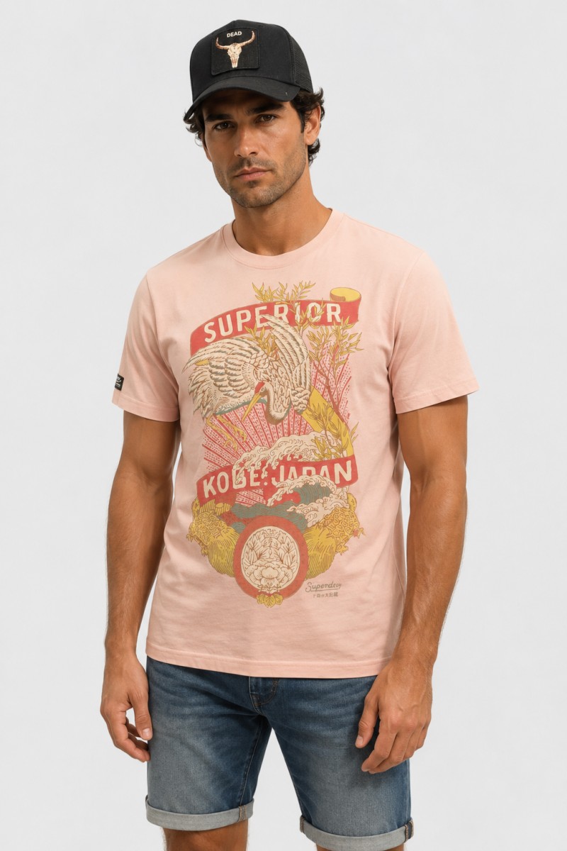  Camiseta Superdry cómoda y versátil, perfecta para looks urbanos con estilo actual y personalidad. 