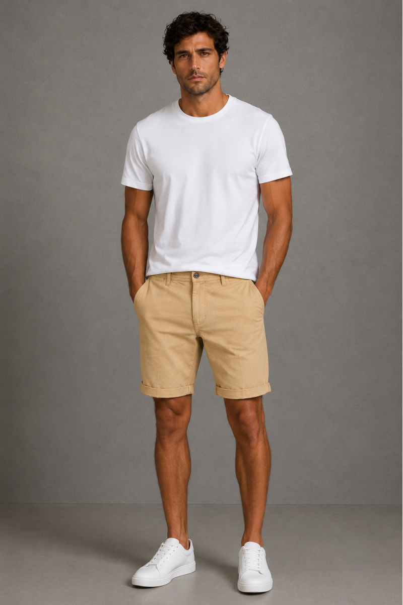  Pantalón corto Deluxee cómodo y versátil, perfecto para looks de verano con estilo urbano. 