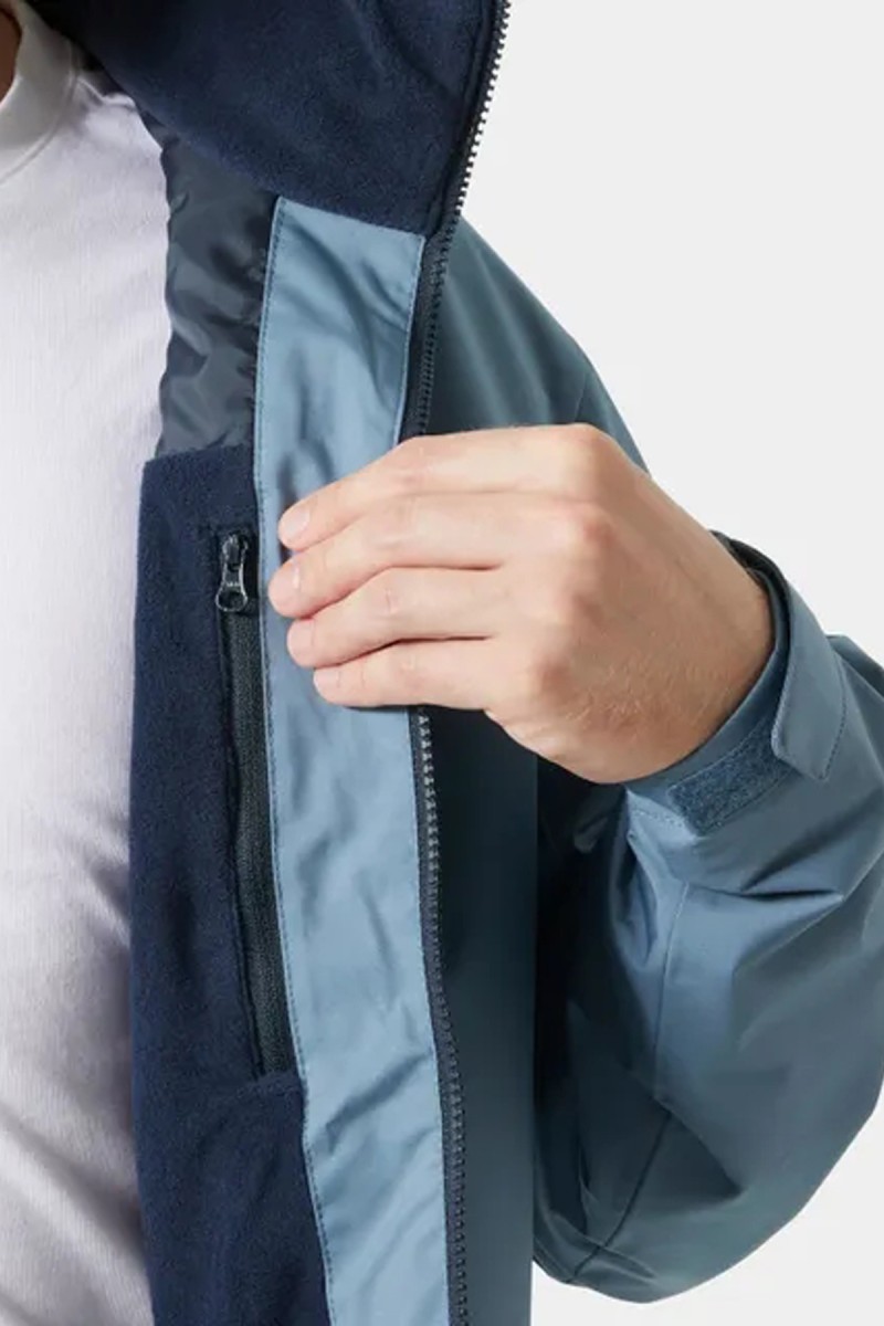  Chaqueta Helly Hansen para hombre impermeable, cortavientos y transpirable. Combina HELLY TECH® Protection, forro polar Polartec® y aislamiento sintético para ofrecer protección y comodidad tanto en actividades náuticas como en el día a día. 