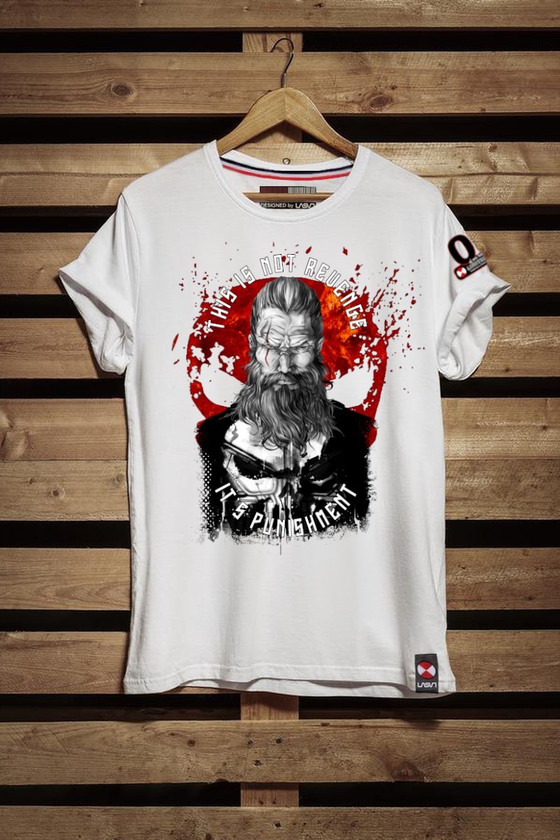 CAMISETA DE HOMBRE PUNISH BLANCA LA SAL