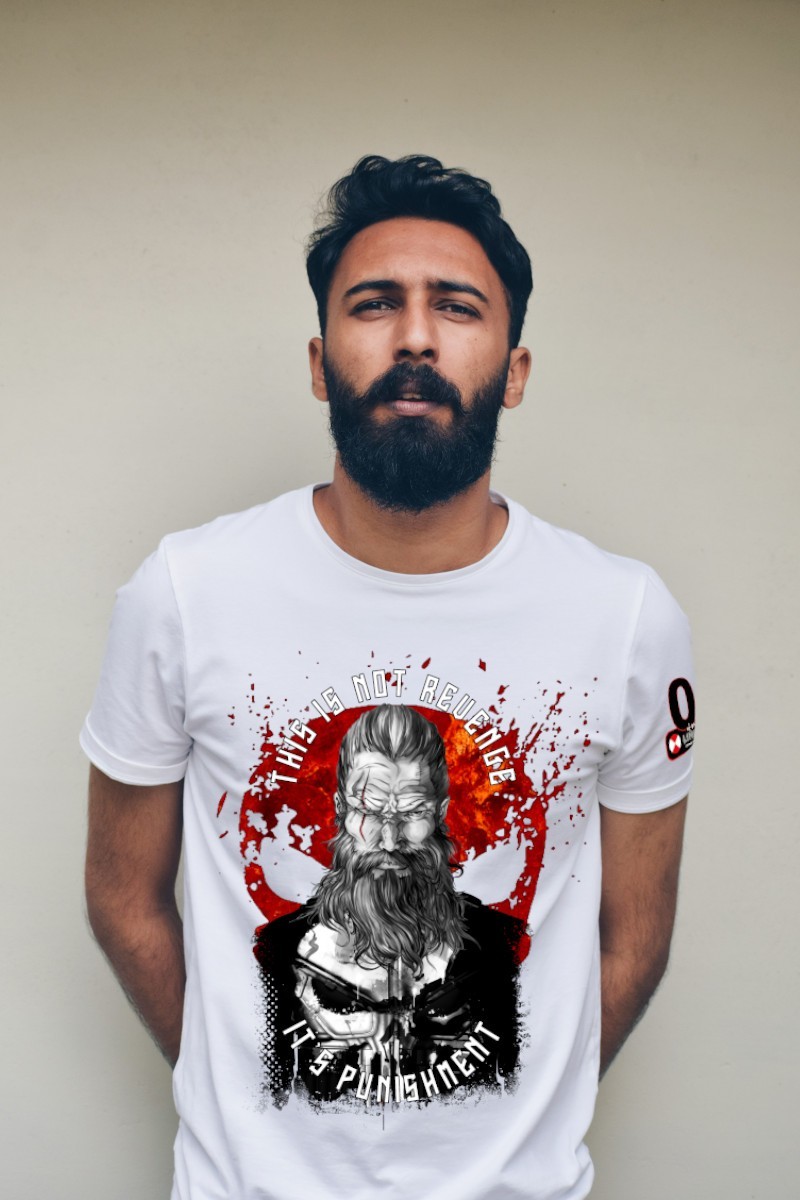 CAMISETA LA SAL M82  CAMISETA DE HOMBRE PUNISH BLANCA LA SAL