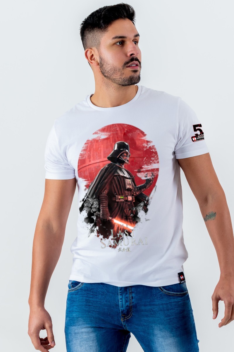 CAMISETA LA SAL M84  CAMISETA DE HOMBRE SAMURAI BLANCA LA SAL