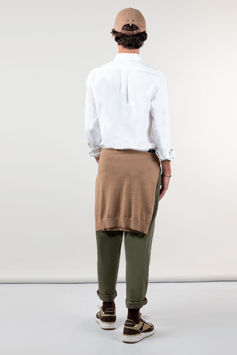  El Ganso Camisa Bandera Pin Point Blanco 