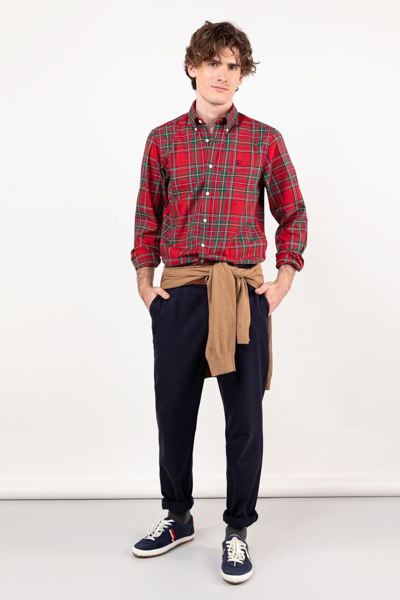  El Ganso Camisa Tartán Rojo 