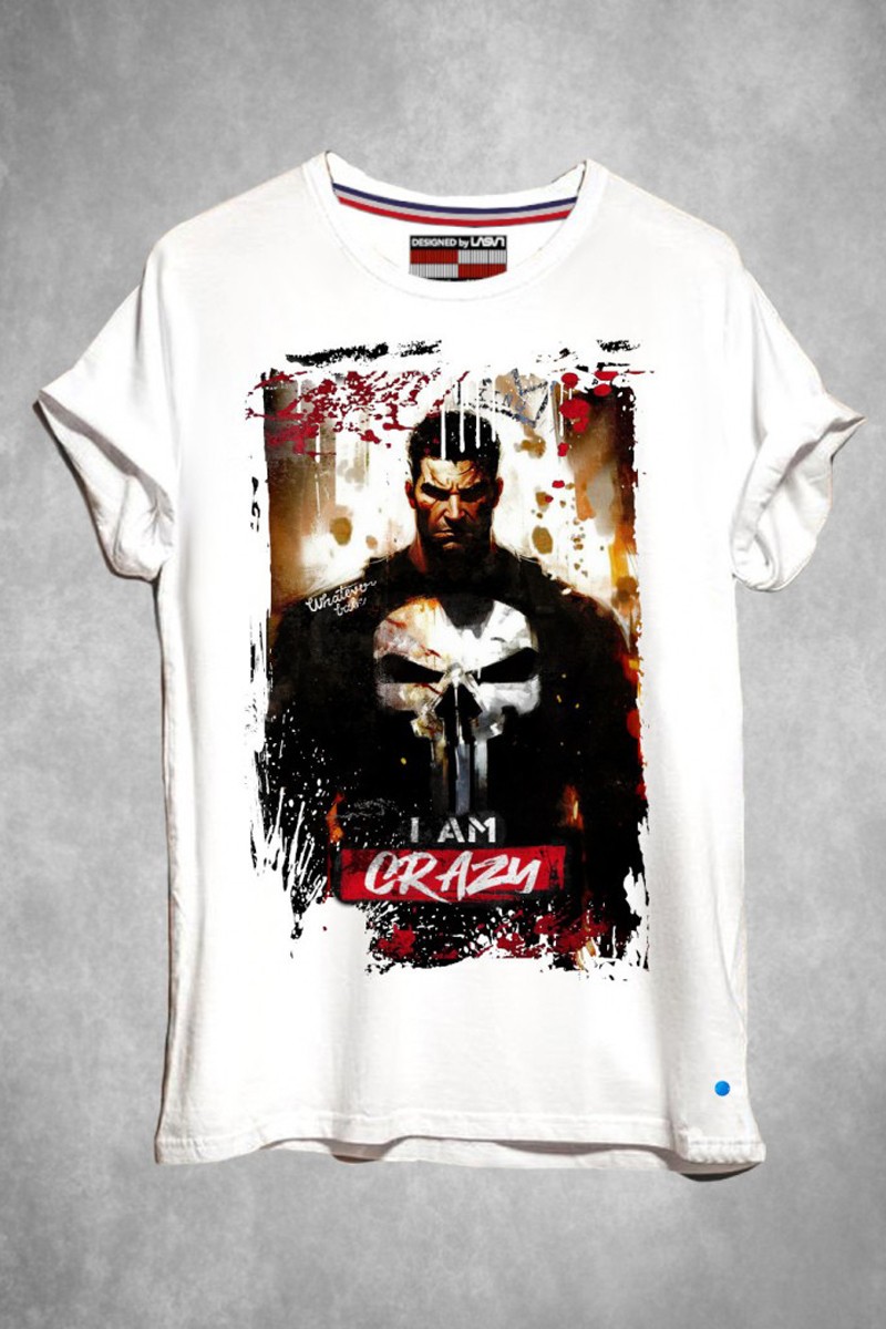 CAMISETA DE HOMBRE CRAZY BLANCO