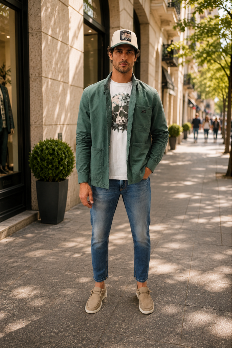 Look casual con sobrecamisa para hombre | Ropa hombre Asturias