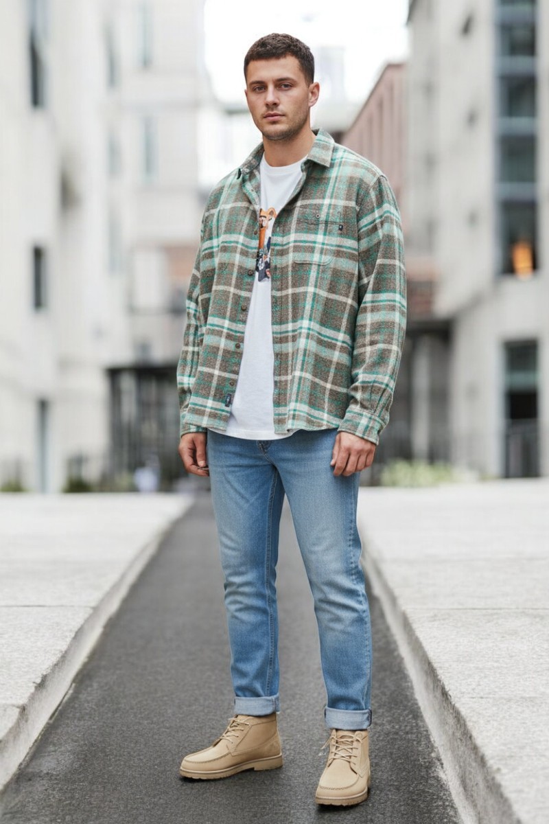 Look casual relajado hombre con sobrecamisa | Uncode